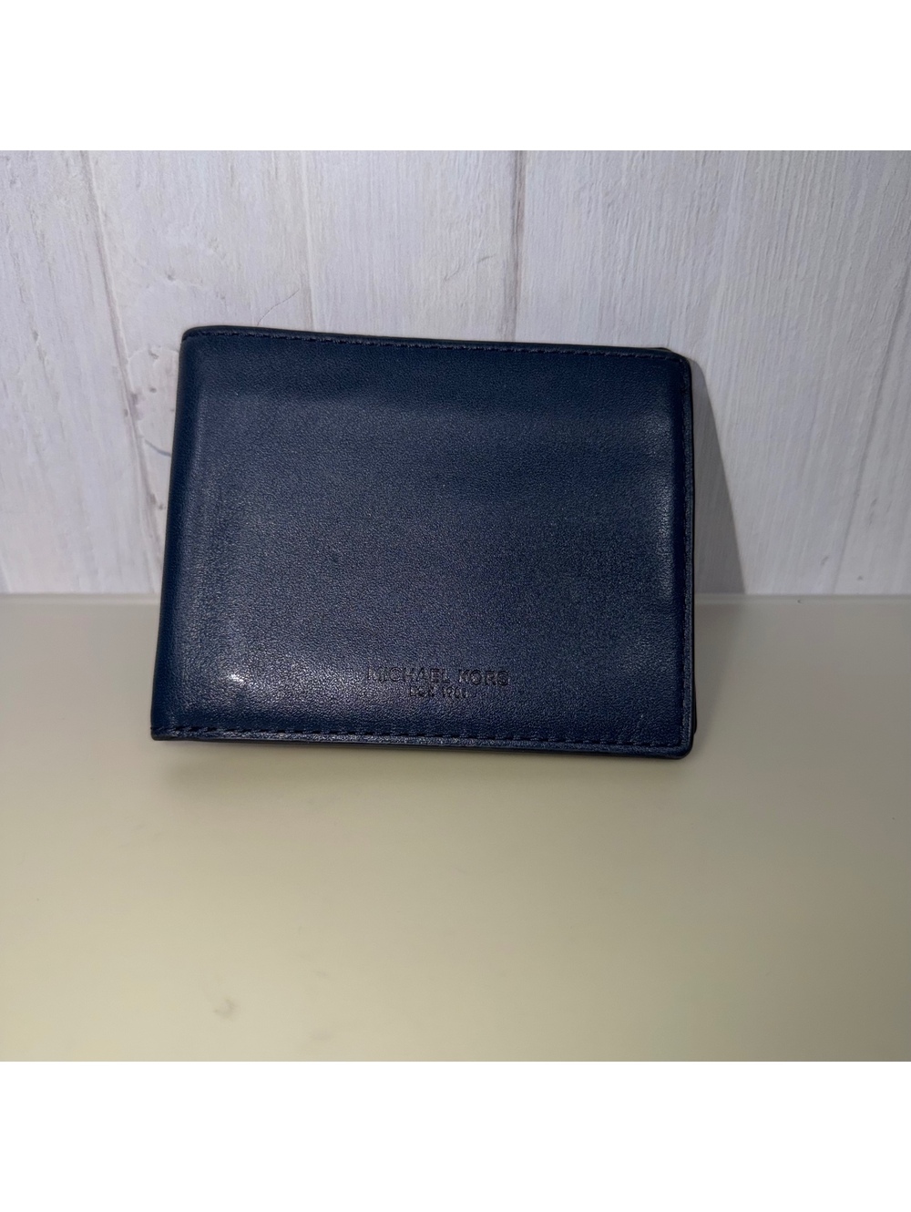 Michael Kors Navy Blue Leather Bifold Wallet Men’s